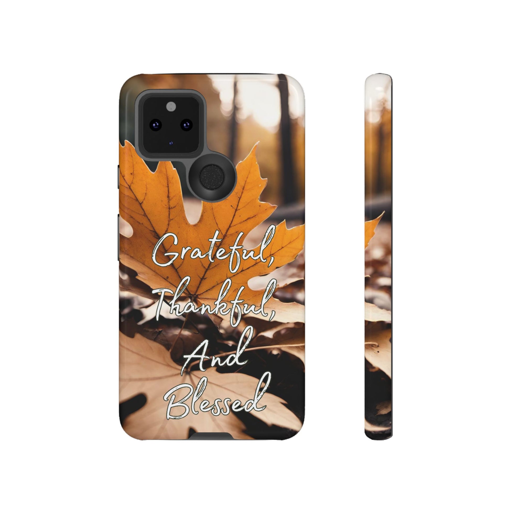 Autumn Leaves 'Grateful Thankful And Blessed' Phone Case - Viva Phone Boutique 
