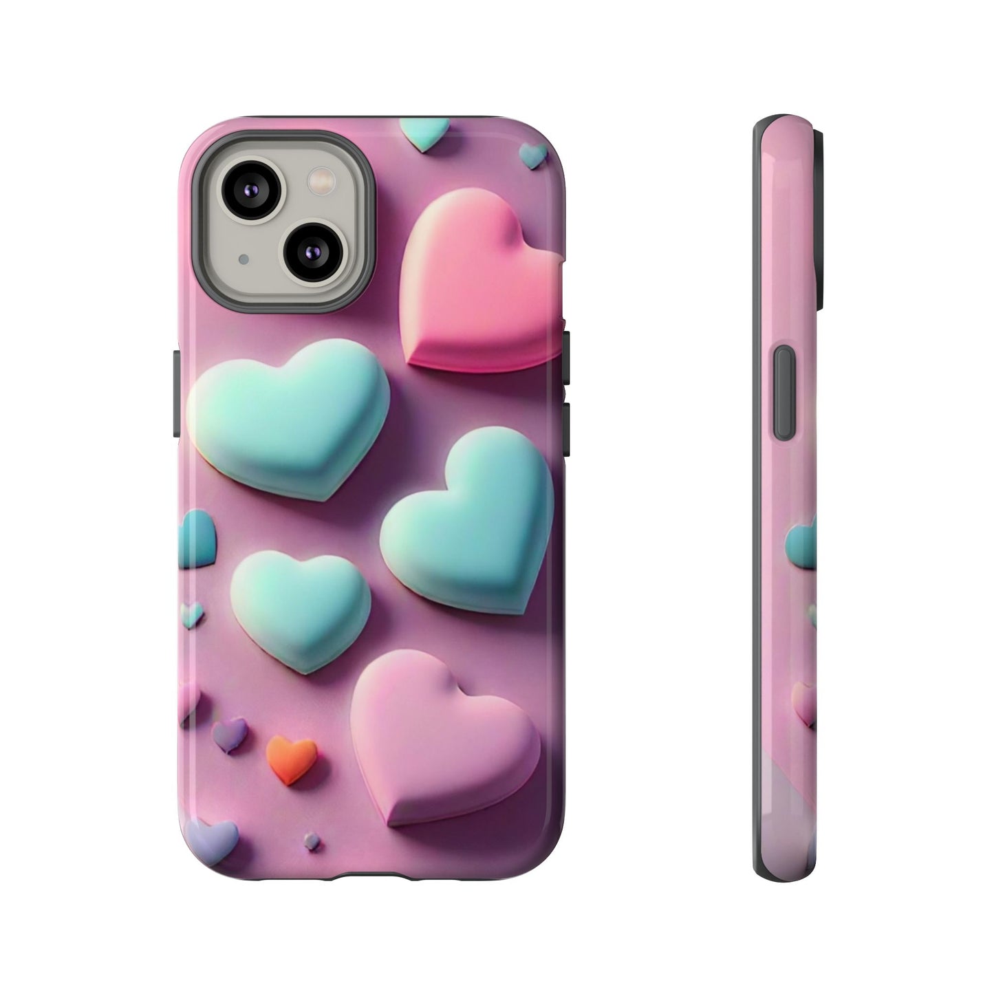 3D Hearts Phone Case - Viva Phone Boutique 