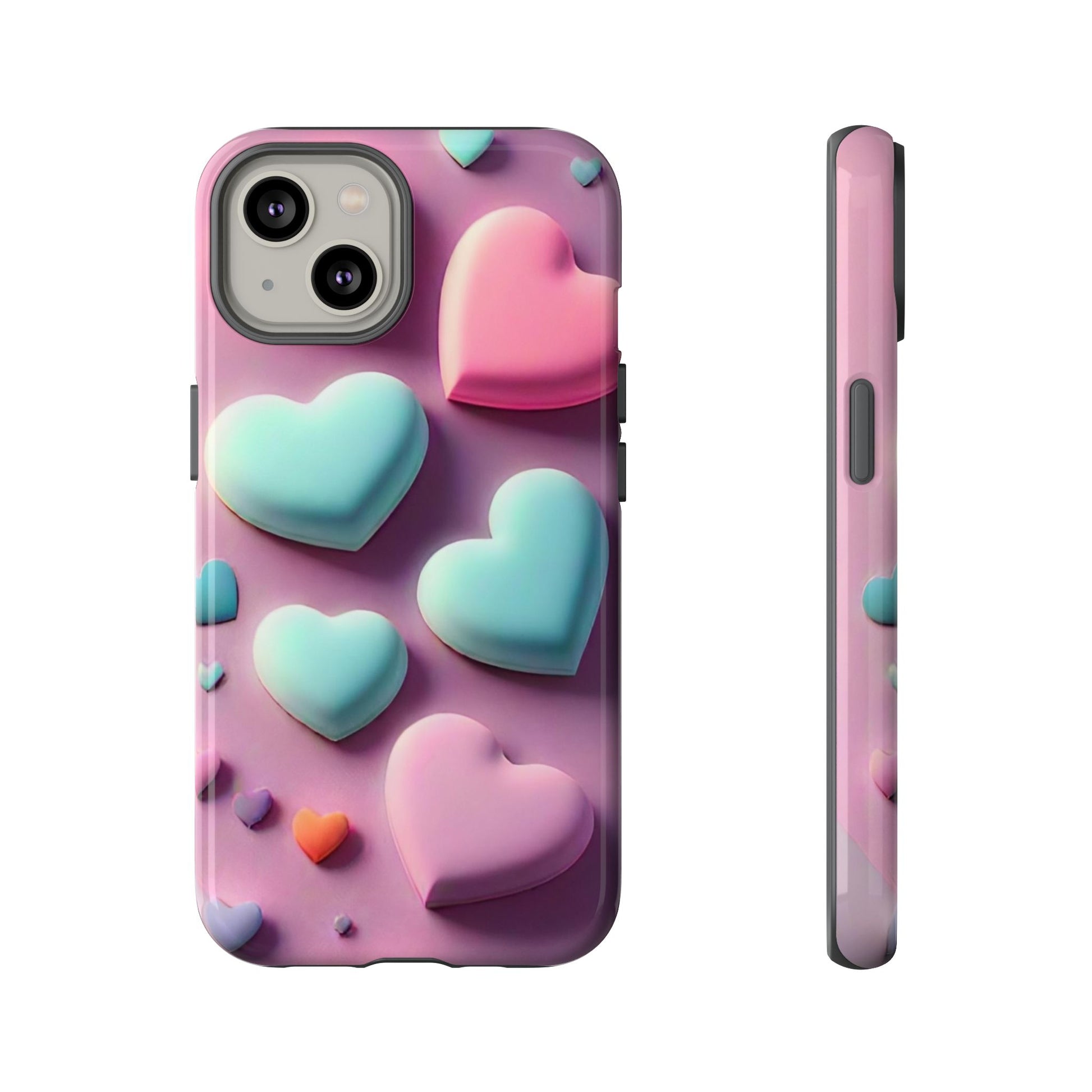 3D Hearts Phone Case - Viva Phone Boutique 