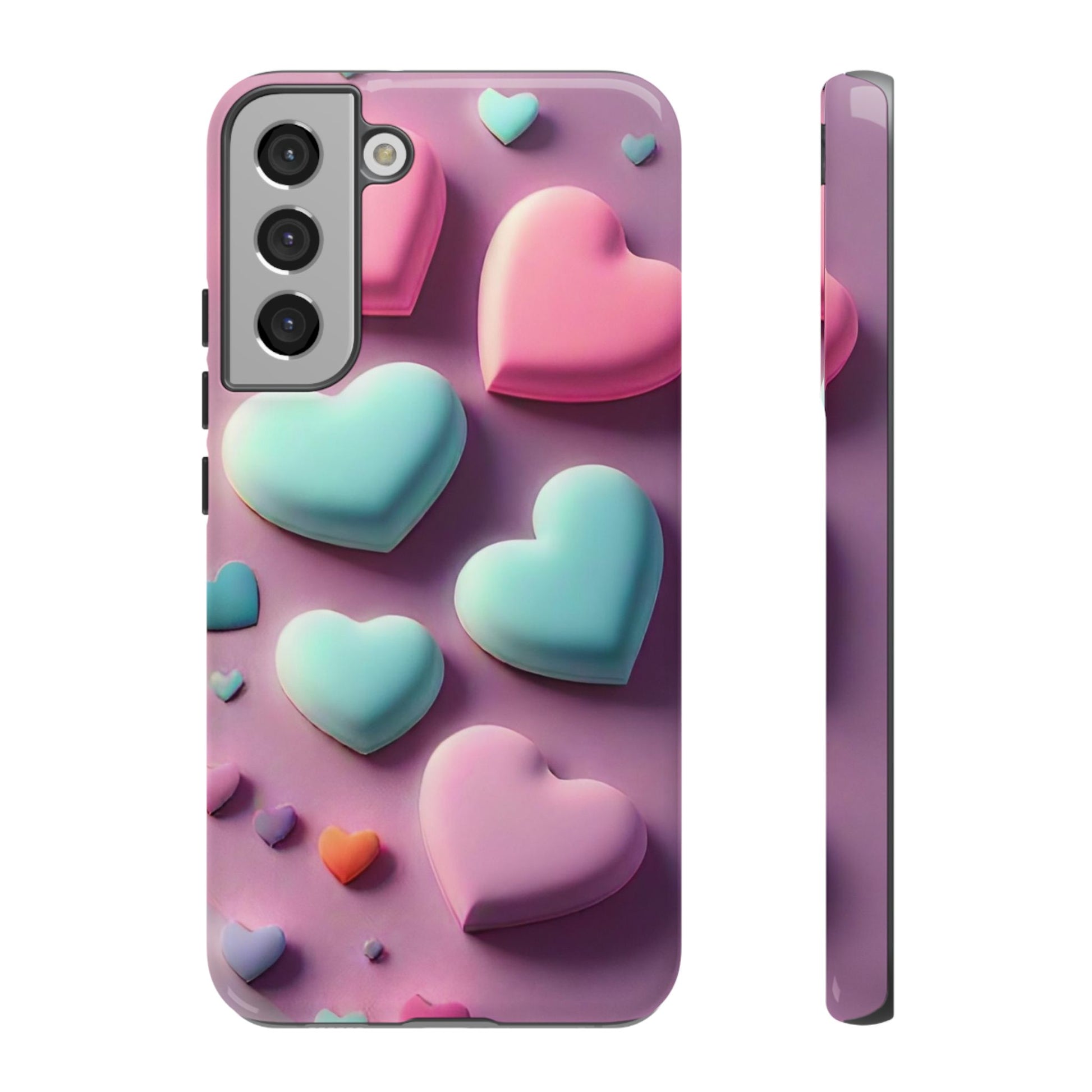 3D Hearts Phone Case - Viva Phone Boutique 
