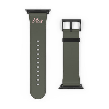 Vintage Green Faux Leather Apple Watch Band - Viva Phone Boutique 
