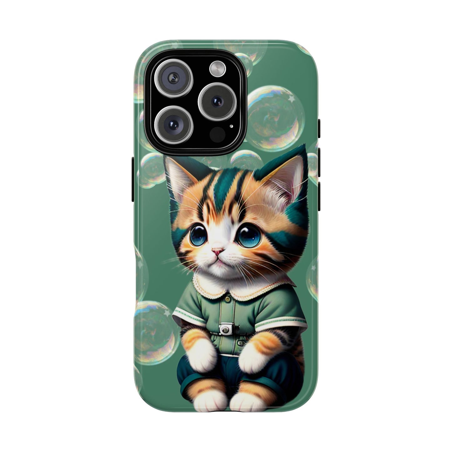 Cute Green Kitten Phone Case
