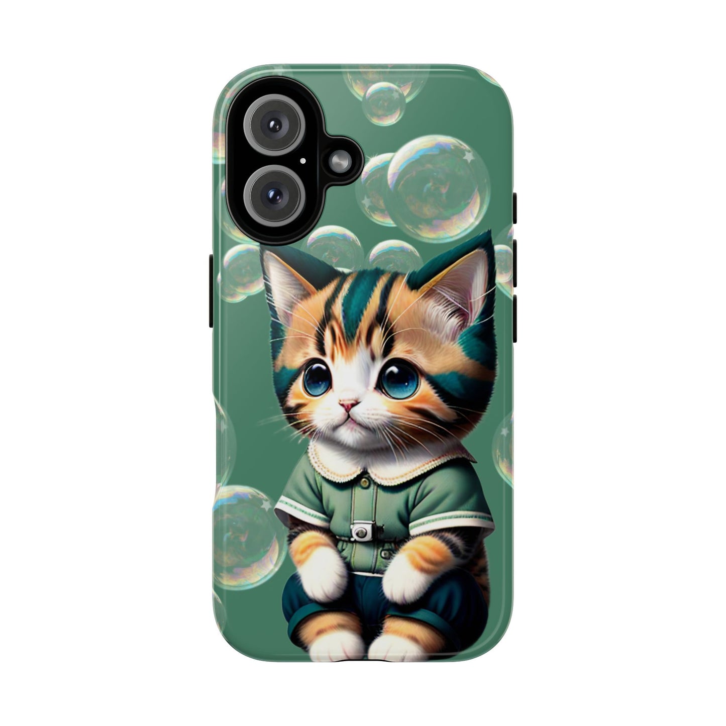 Cute Green Kitten Phone Case