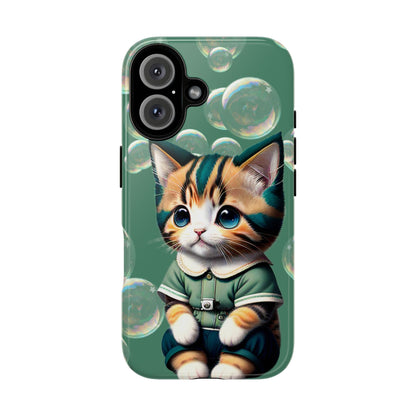Cute Green Kitten Phone Case