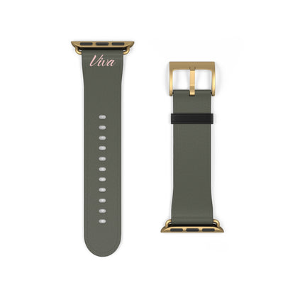 Vintage Green Faux Leather Apple Watch Band - Viva Phone Boutique 