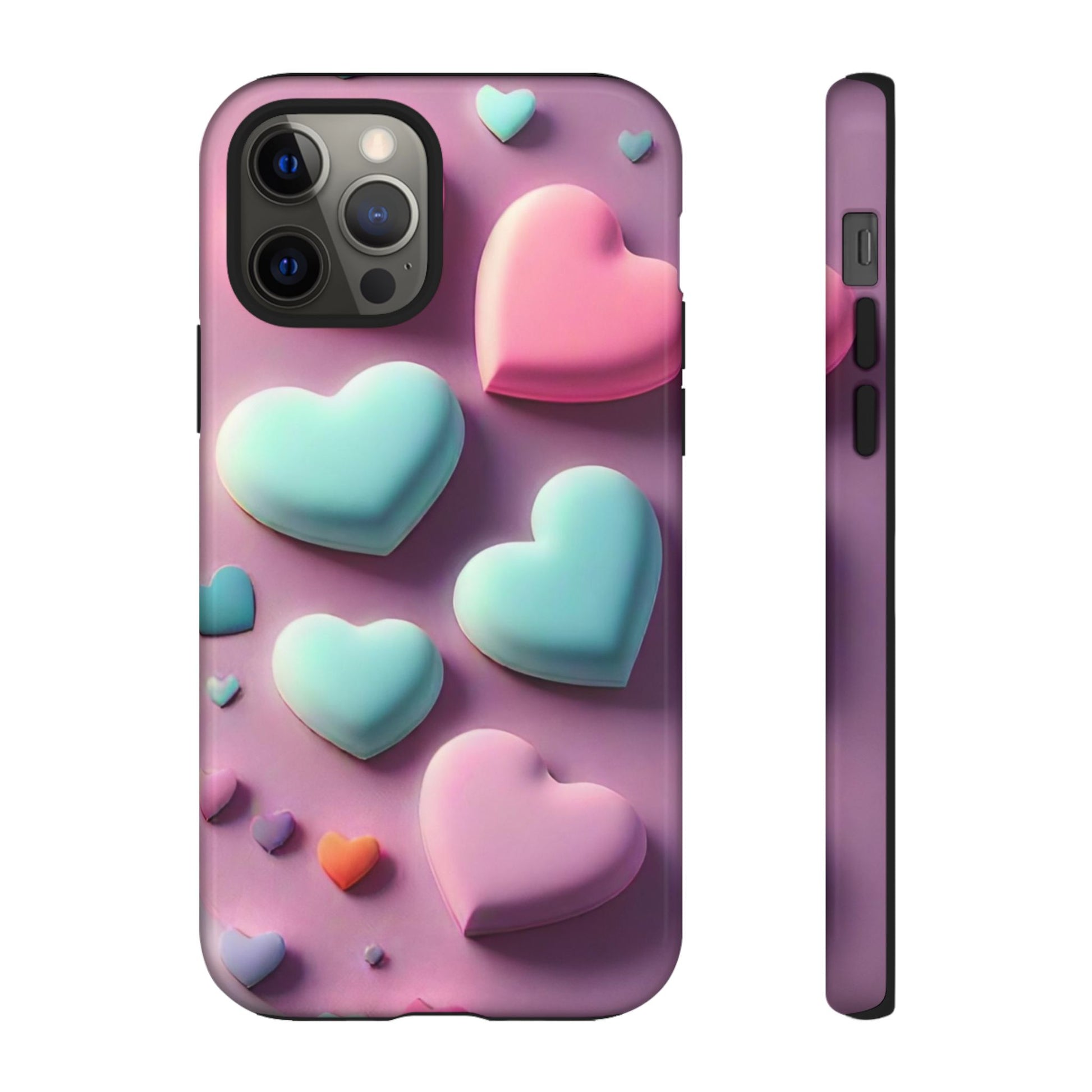 3D Hearts Phone Case - Viva Phone Boutique 