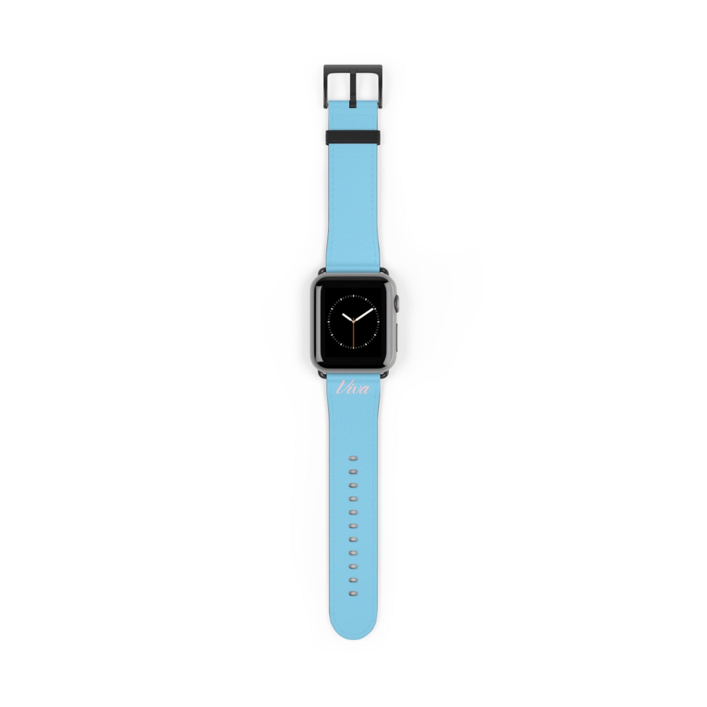 Sky Blue Faux Leather Apple Watch Band - Viva Phone Boutique 