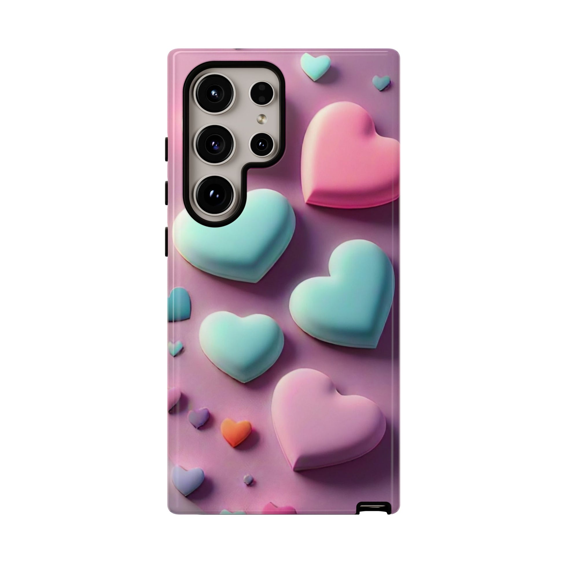 3D Hearts Phone Case - Viva Phone Boutique 