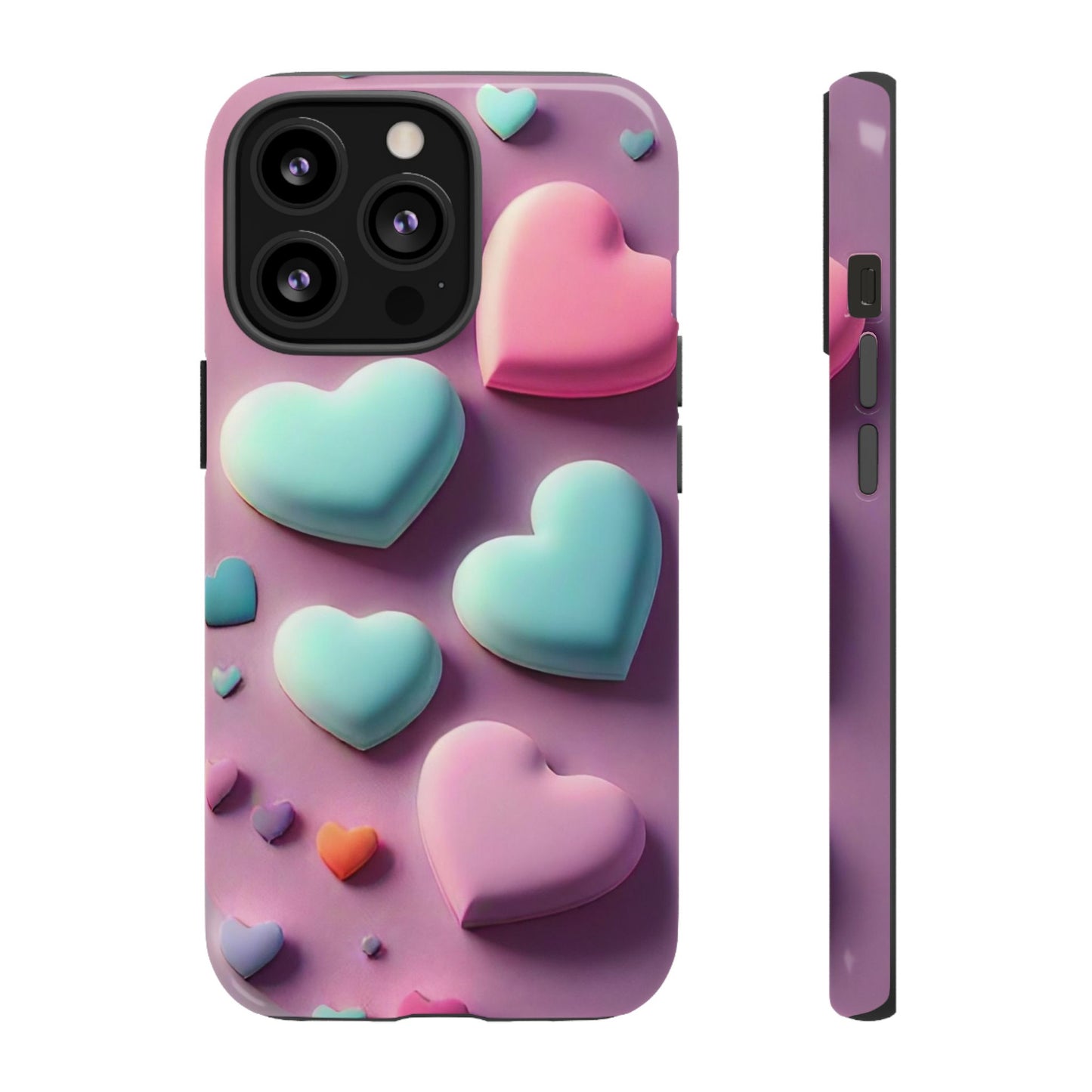 3D Hearts Phone Case - Viva Phone Boutique 