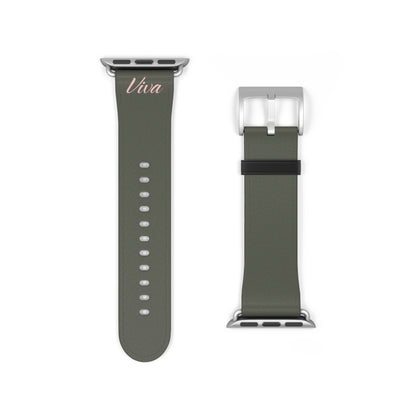 Vintage Green Faux Leather Apple Watch Band - Viva Phone Boutique 