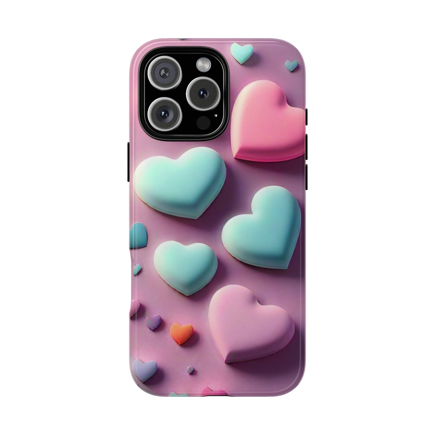 3D Hearts Phone Case