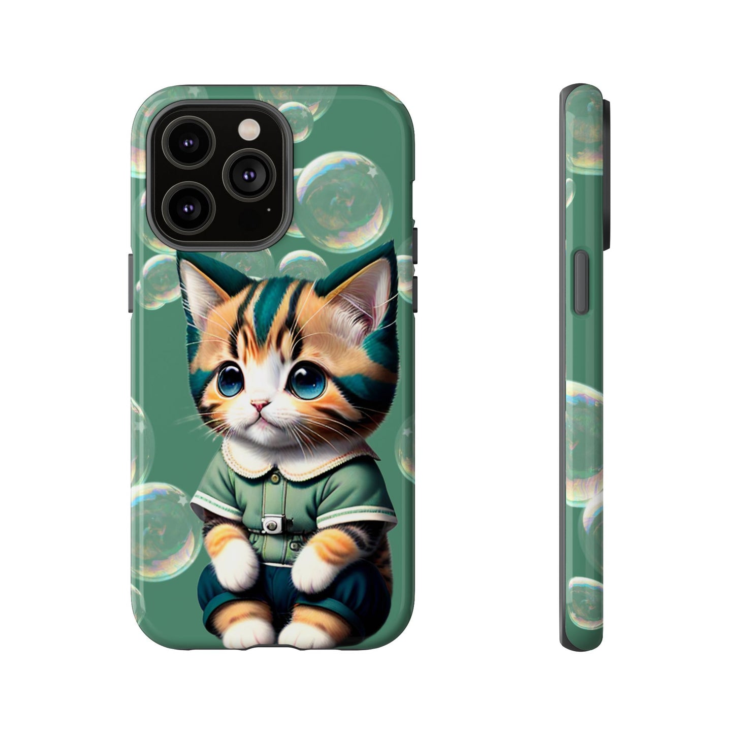Cute Green Kitten Phone Case