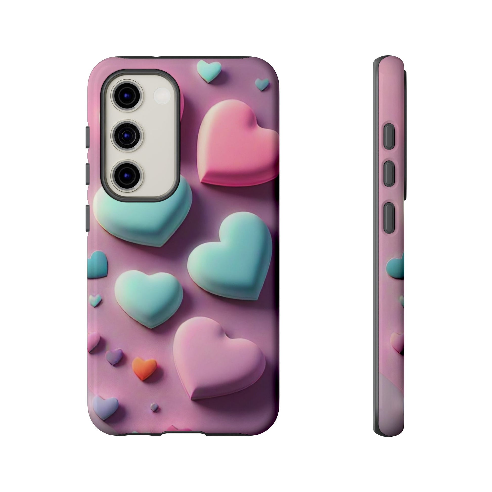 3D Hearts Phone Case - Viva Phone Boutique 