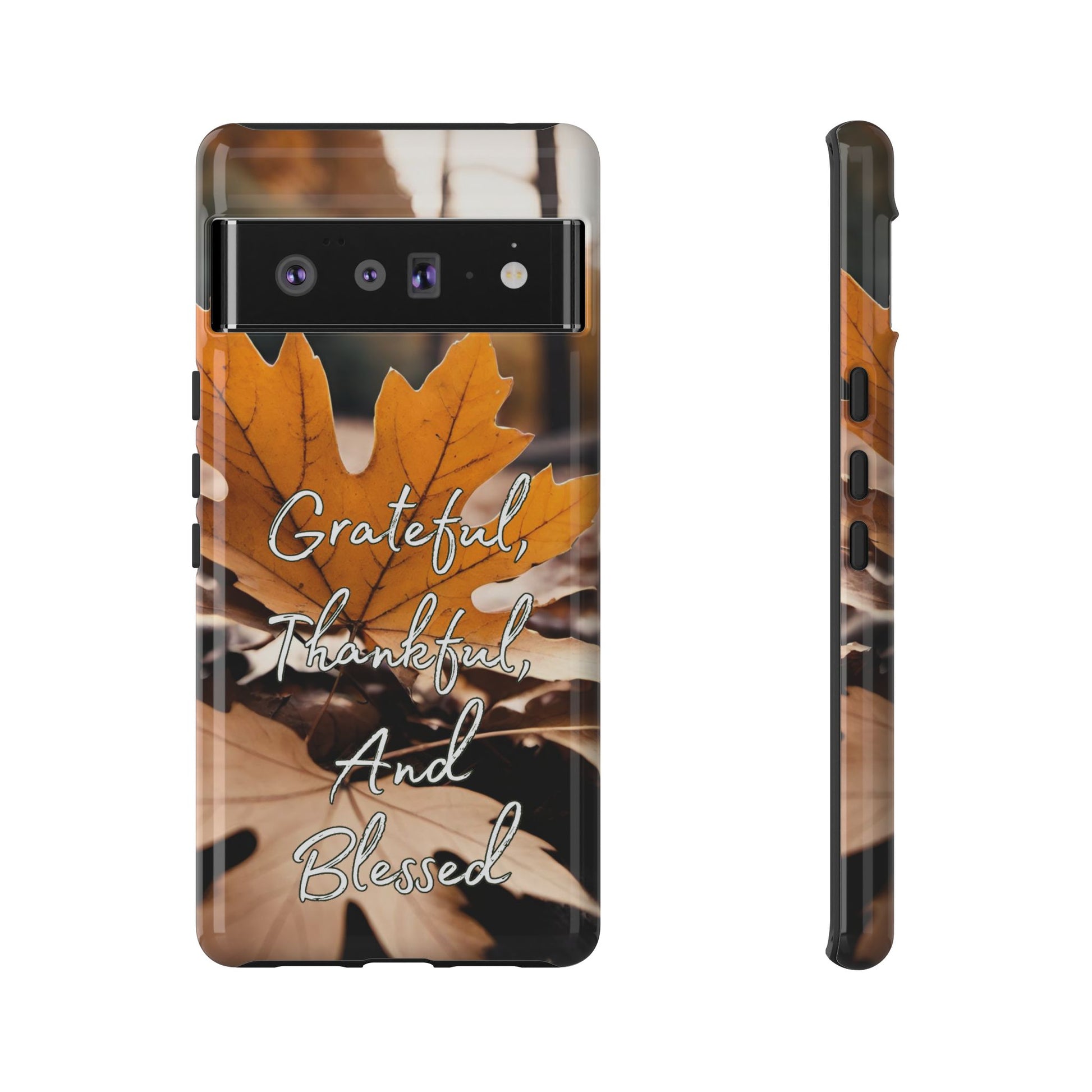 Autumn Leaves 'Grateful Thankful And Blessed' Phone Case - Viva Phone Boutique 
