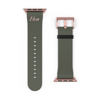 Vintage Green Faux Leather Apple Watch Band - Viva Phone Boutique 