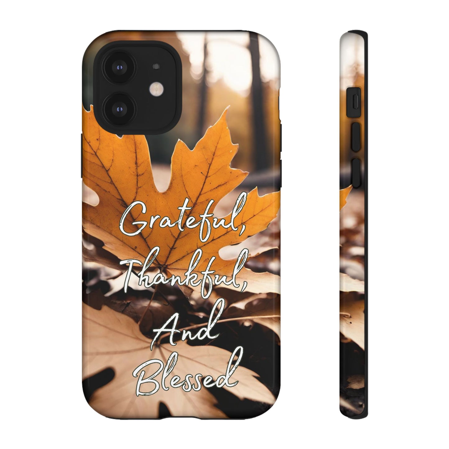 Autumn Leaves 'Grateful Thankful And Blessed' Phone Case - Viva Phone Boutique 