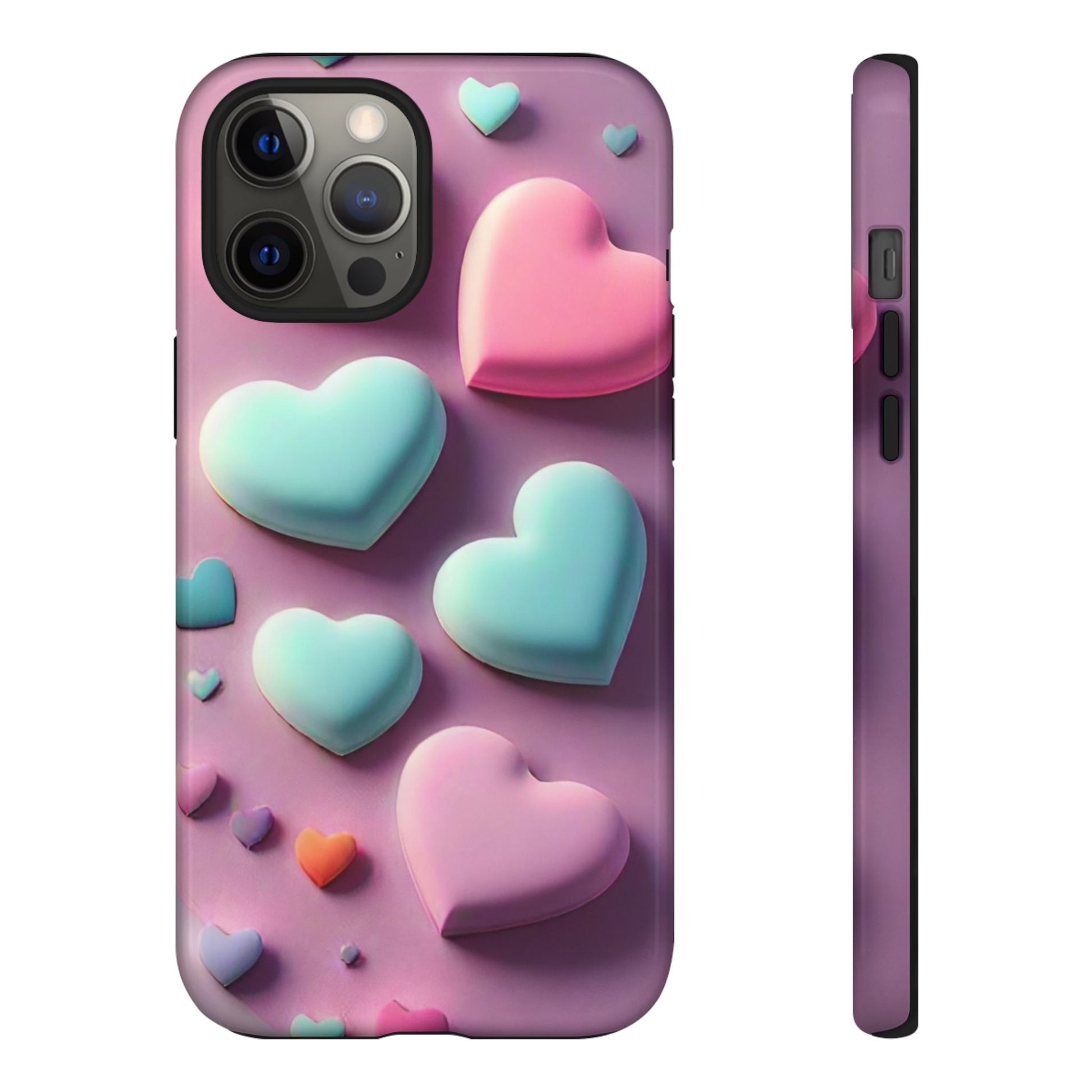 3D Hearts Phone Case - Viva Phone Boutique 