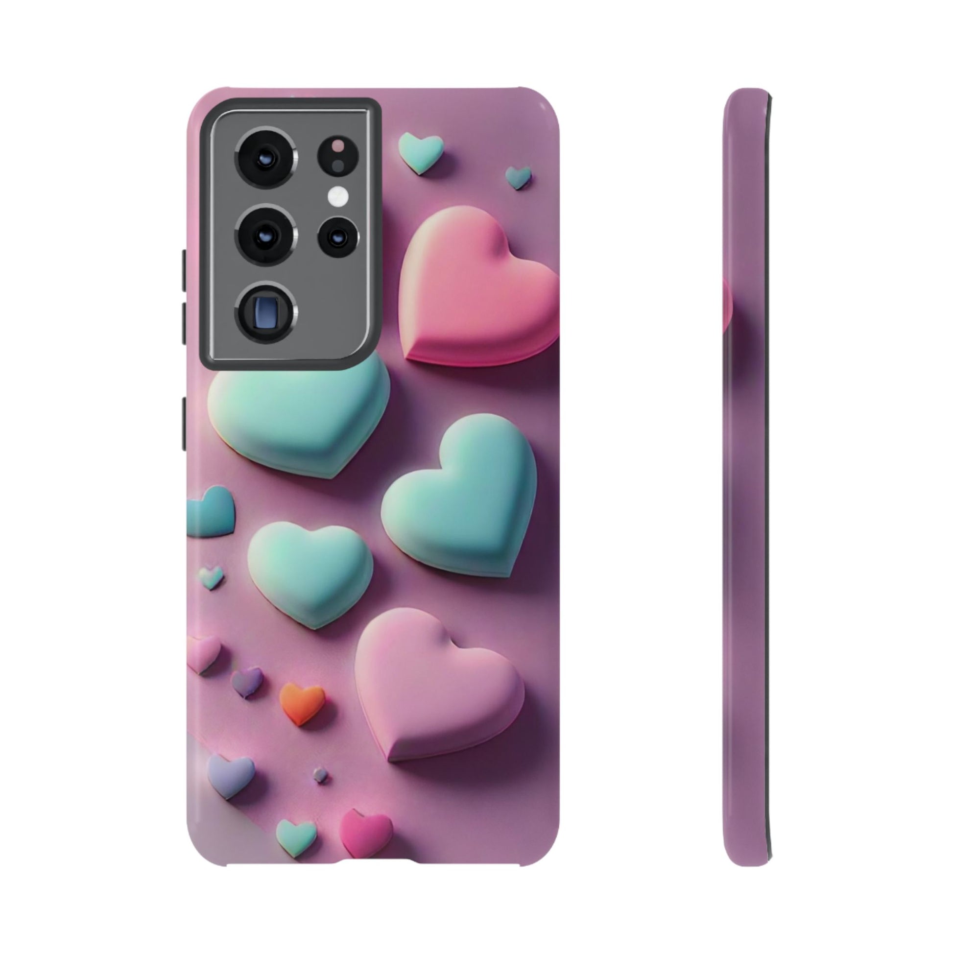 3D Hearts Phone Case - Viva Phone Boutique 
