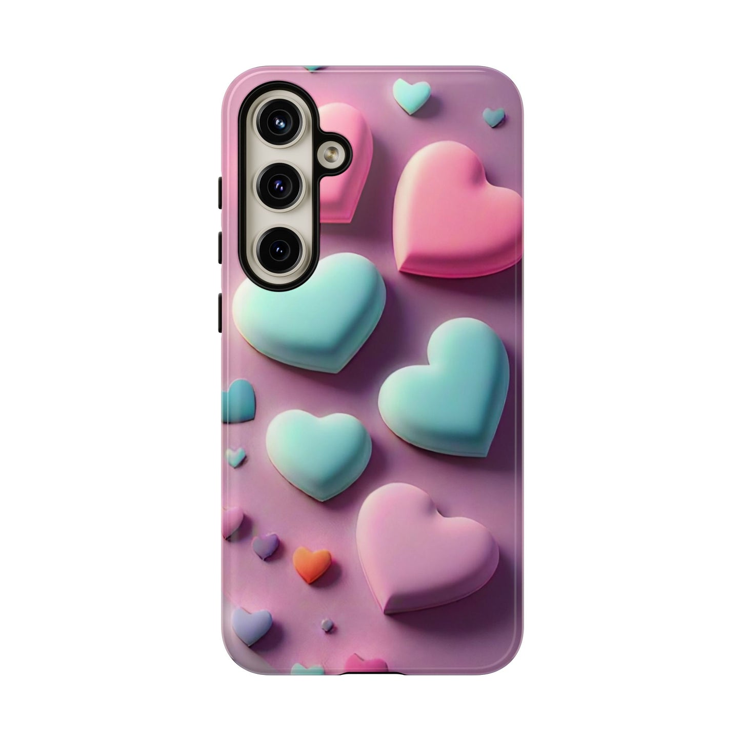 3D Hearts Phone Case