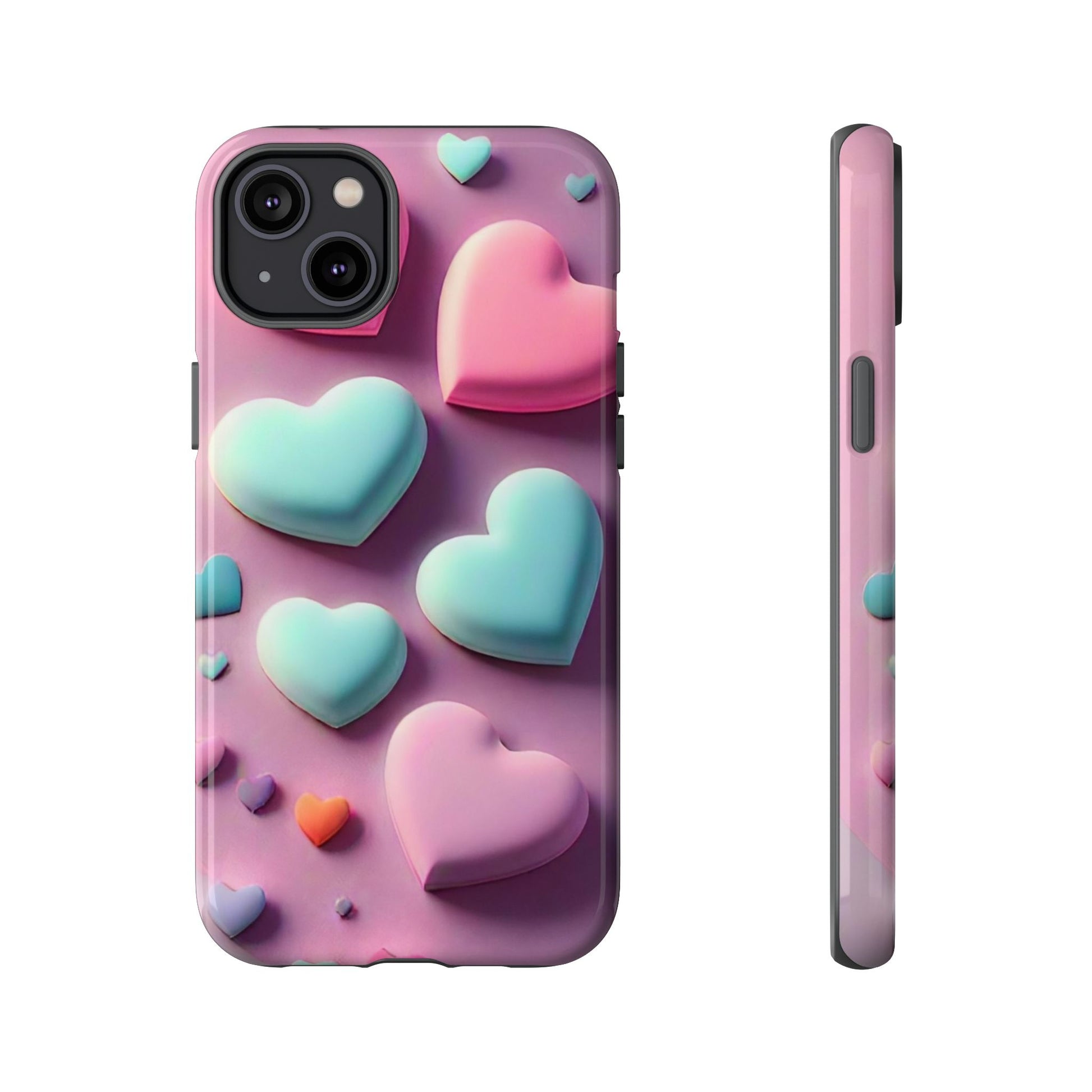 3D Hearts Phone Case - Viva Phone Boutique 